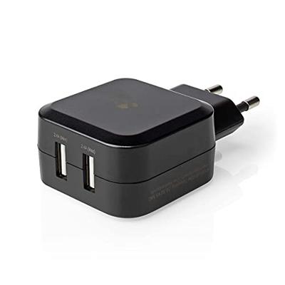 Nedis WCHAU484ABK Wandoplader 4,8 A 2 Uitgangen Usb-a Zwart - thumbnail