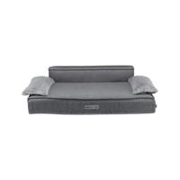 TRIXIE Antislip hondenbank LIANO, hoekig, 100 × 60 cm, grijs met afneembare, wasbare overtrek - 37985 - thumbnail