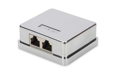 Digitus DN-93713 Netwerkdoos Opbouw (op muur) CAT 6A 2 poorten Meerdere kleuren Digitus DN-93713 Netwerkdoos Opbouw (op muur) CAT 6A 2 poorten Meerdere kleuren