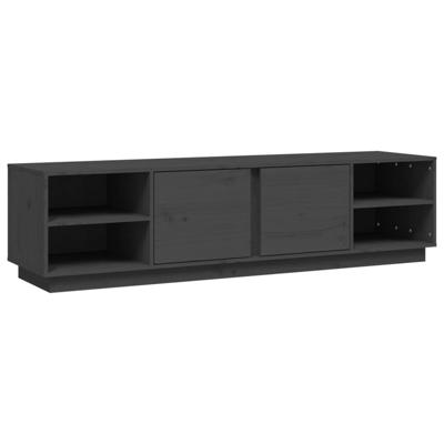 Tv-meubel 156x40x40 cm massief grenenhout grijs