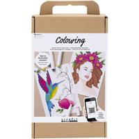 Creativ Company Starter hobbyset inkleuren, tekenstift, 1 doos - thumbnail