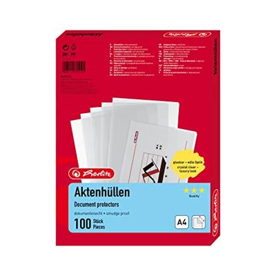 Herlitz Zichttassen 10843746 DIN A4 PP 0.11 mm Glas (helder) 10843746 100 stuk(s) - thumbnail