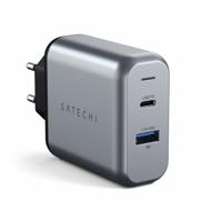 Satechi ST-MCCAM-EU USB-oplader 30 W 1x USB-A, 1x USB-C USB PD Antraciet - thumbnail