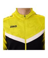JAKO 6824 Jas Met Kap Iconic - Zwart/Zachtgeel - M - thumbnail