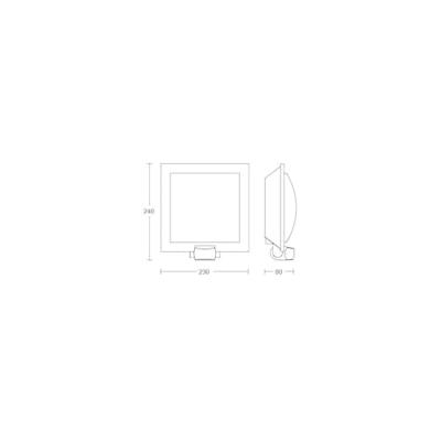 Steinel AUSSENLEUCHTE L 20 S ANT 035693 Buitenlamp met bewegingsmelder (wand) LED E27 60 W Antraciet