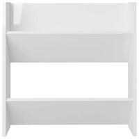 VidaXL Wandschoenenkasten 4 st 60x18x60 cm bewerkt hout hoogglans wit - thumbnail