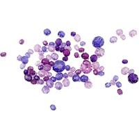 Creativ Company Facetkralen mix paars, 45 gram - thumbnail