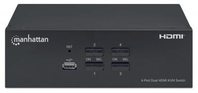 Manhattan 153539 KVM-switch HDMI Toetsenbord 3840 x 2160 Pixel