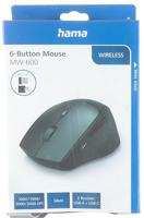 Hama Ergonomische muis Radiografisch Optisch Zwart 6 Toetsen 2400 dpi Ergonomisch - thumbnail