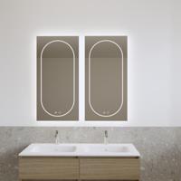 Spiegel Gliss Design Nova Verticaal 50x100 cm Incl. Spiegelverwarming Direct en Indirect LED-verlichting - thumbnail