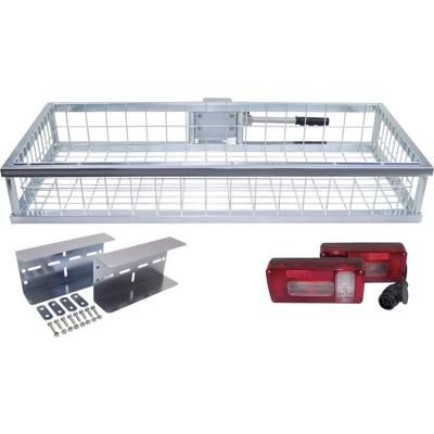 Berger & Schröter Bagagerek voor op de trekhaak Fietsenrekken verzinkt met verlichting 31437 (b x h x d) 105 x 16 x 45 cm Verzinkt