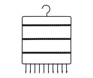 LYVION Oorbellenrekje met hanger - Zwart