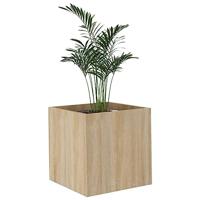 Plantenbak 40x40x40 cm bewerkt hout sonoma eiken - thumbnail