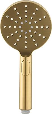 Ben Push handdouche rond Ø12cm 3 straalsoorten geborsteld messing