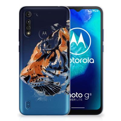 Smartphone hoesje Motorola Moto G8 Power Lite Watercolor Tiger