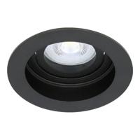 Set van 6 Laredo LED inbouwspots - GU10 4 Watt 345 Lumen - 6500K daglicht wit - Dimbaar - verzonken - Rond - Kantelbaar - IP20 Voor binnen - Zwart - thumbnail
