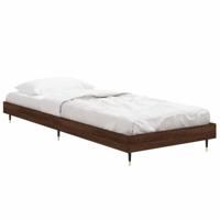 Bedframe zonder matras bewerkt hout bruin eikenkleur 75x190 cm - thumbnail