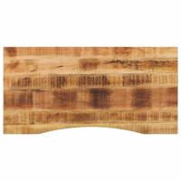 Bureaublad met ronding 110x60x2,5 cm massief ruw mangohout - thumbnail