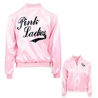 Dames jasje satijn pink lady - thumbnail