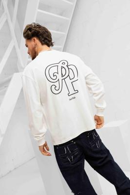 Pure Path Initial Longsleeve T-Shirt Heren Gebroken Wit - Maat S - Kleur: Gebroken Wit | Soccerfanshop