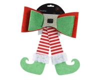 Strik elf 30 cm groen / rood - thumbnail