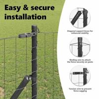 VidaXL Hek met paal grijs 1,4 x 10 m staal en pvc - thumbnail