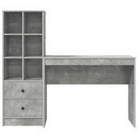 Bureau met lade 2 pcs Beton Grijs - thumbnail