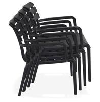 ALTEREGO AROMA Tuinstoel met armleuningen - Zwart - thumbnail