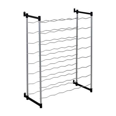 Metaltex merlot flessenrek voor 48 flessen 59x26x85 cm zilver/zwart