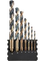 DeWalt Accessoires Houder + Black & Gold ronde schacht metaalboren | 7 stuks | 3 mm, 4 mm, 5 mm, 6 mm, 8 mm, 10 mm, 12 mm - DT70829-QZ - thumbnail