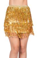 Party rok goud metallic franjes pailletten - thumbnail