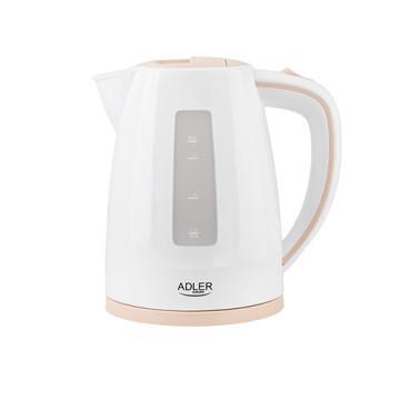 Adler AD 1264 waterkoker 1,7 l 2200 W Hazelnoot, Wit