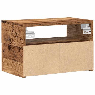 Nachtkastje wandgemonteerd 45x26x28,5 cm oud houtkleurig