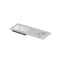INK Post Wastafel Keramische Slab Envelop Bak Links met 1 Kraangat - 1200x450x10 mm - Statuario Glans - thumbnail