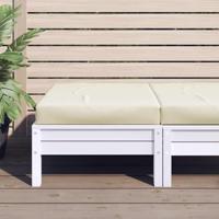 VidaXL Palletkussen 60x60x9,5 cm oxford stof crèmekleurig - thumbnail