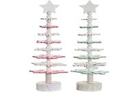 Kerstboom DKD Home Decor Hout MDF (2 pcs) (11 x 11 x 41 cm) - thumbnail