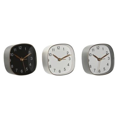 Tafelklok Home ESPRIT Wit Zwart Grijs Gouden Modern (3 Stuks)