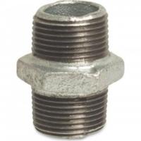 Profec Zeskant Dubbele nippel - Fig.280 - Staal verzinkt - buiten/buiten - 3/8" - thumbnail