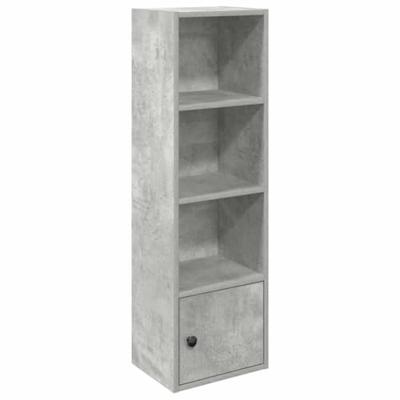 Boekenkast 31x24x102 cm bewerkt hout betongrijs