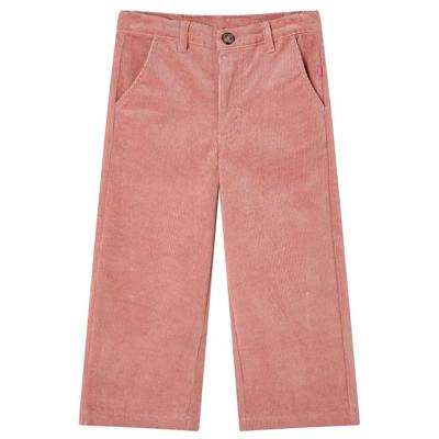 VidaXL Kinderbroek 128 ribfluweel oudroze
