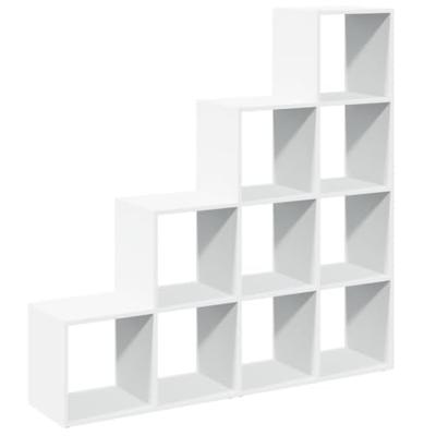Kamerscherm / boekenkast 4-laags 131,5x29x131,5 cm hout wit