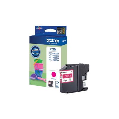 Inktcartridge Brother LC-221M rood Inktcartridge Brother LC-221M rood