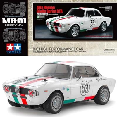 Tamiya 1:10 RC auto Elektro Rallywagen Alfa Romeo Giulia Spr. Club Bouwpakket - thumbnail