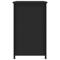 Nachtkastje 40x36x60 cm bewerkt hout zwart - thumbnail