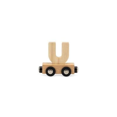 Tryco houten trein letter naturel-U