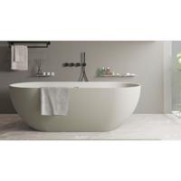 Ligbad Vrijstaand Ideavit Solidera 170x80x55 cm Solid Surface Mat Pebble Grey Ideavit - thumbnail