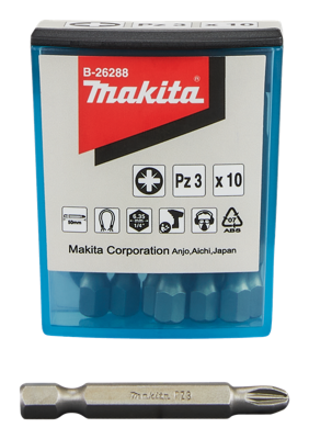 Makita Accessoires Schroefbit PZ3x50mm - B-26288 B-26288 Makita Accessoires Schroefbit PZ3x50mm - B-26288 B-26288