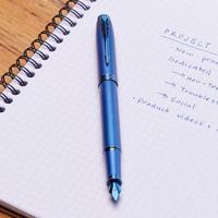 Parker IM Monochrome Blue vulpen, medium, giftbox - thumbnail