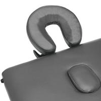 VidaXL Massagetafel met 2 zones 186x68 cm aluminium frame antraciet - thumbnail