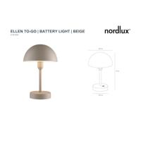 Nordlux Oplaadbare tafellampEllen zand bruin - 2418015009 - thumbnail